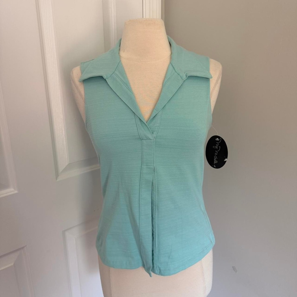 Y2K LIGHT BLUE MY MICHELLE SPLIT FRONT TOP